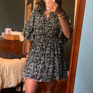 Parker Lindsay Dress Black Aurora Floral